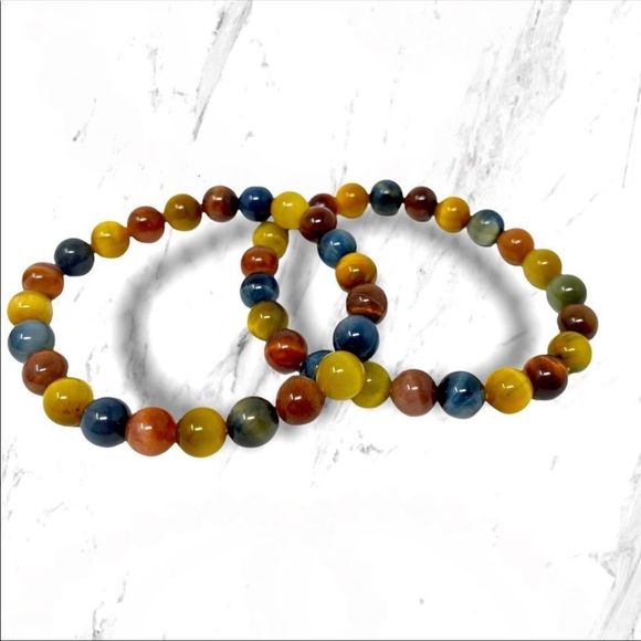 🆕 Colourful Tigers Eye Crystal Bracelet - Picture 3 of 3